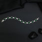 Rhodium Bracelet with Linked Oval Stations and Intricate Borders