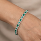 Rhodium Party Wear Bracelet with Alternating Rectangular Link Composition