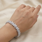 Floral Crystal Link Bracelet with Sparkling Detailing