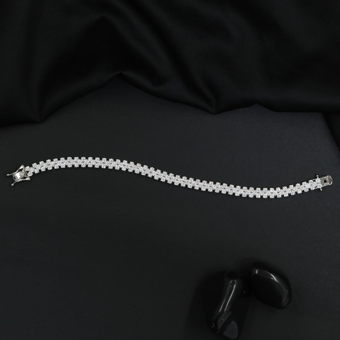 Timeless Crystal Bracelet with Floral Styling