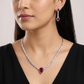 Heritage rhodium necklace showcasing couture gemstone artistry