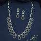 Prestige rhodium long haara with structured alternating stonework