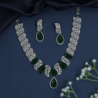 Modern Luxe Oval Link Necklace Set with Teardrop