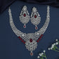 Royal Treasury Rhodium Necklace Set with Filigree Cascade