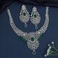 Royal Treasury Rhodium Necklace with Filigree Cascade Design