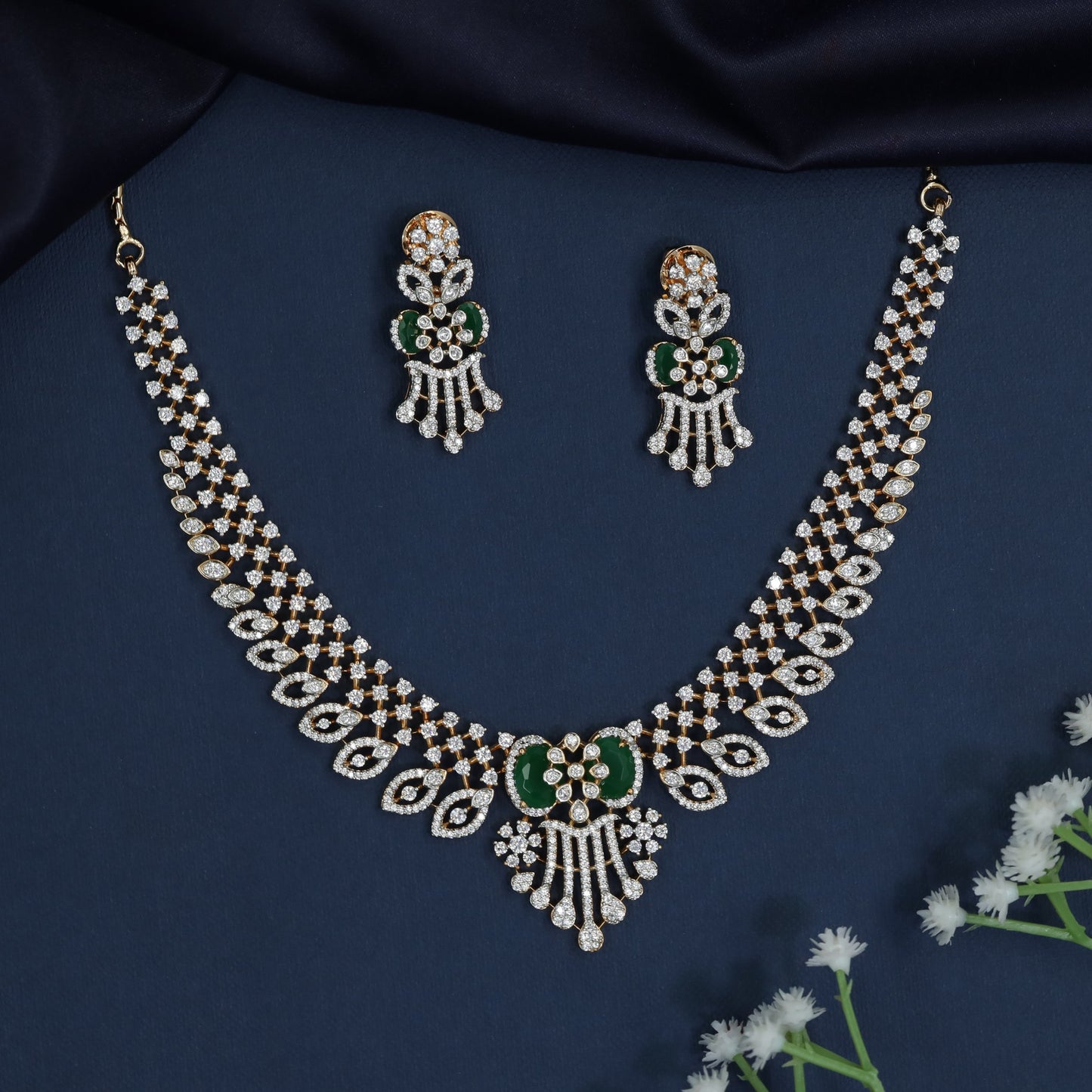 Heritage Medallion Gj Necklace with Statement Drop Centerpiece