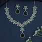 Starflower Cascade Rhodium Necklace with Teardrop Focal Drop