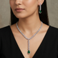 Flowing Marquise Link Necklace with Sculpted Y-Drop Styling