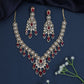 Teardrop Fringe Necklace with Halo Station Silhouette