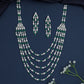 Rhodium long haara with articulated strands and balanced drape