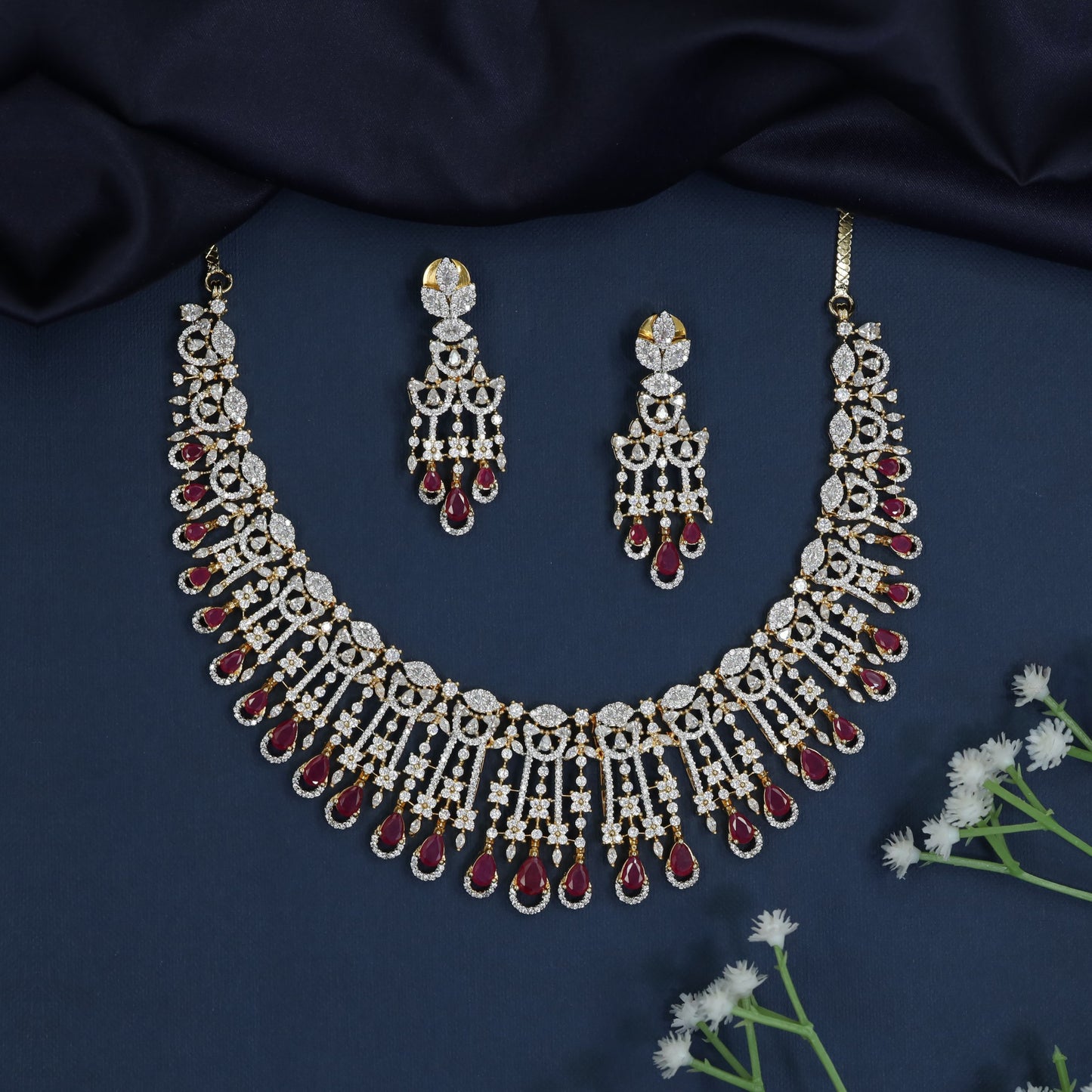 Heritage Coin Necklace with Graduated Teardrop Drops