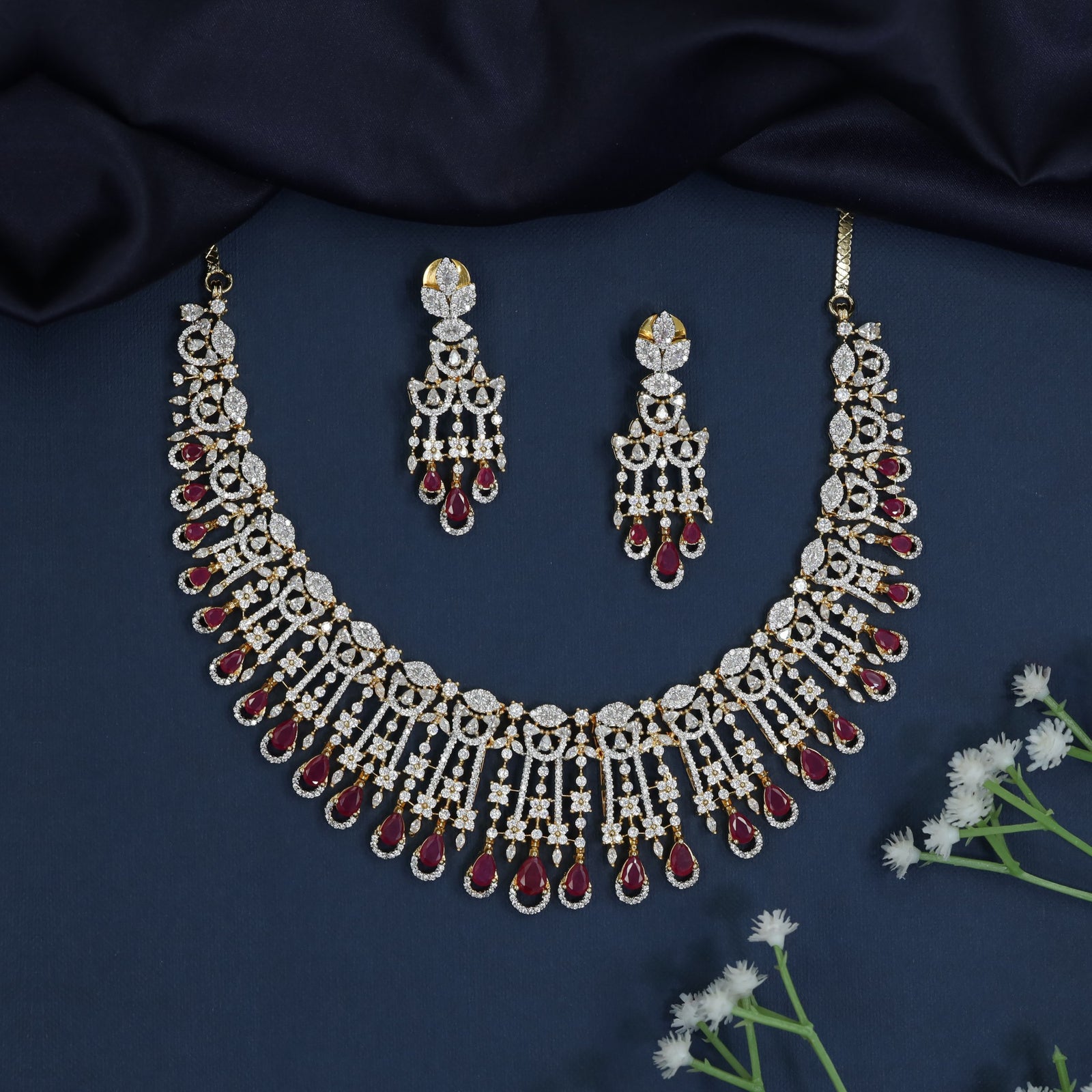 Heritage Coin Necklace with Graduated Teardrop Drops