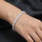 Rhodium Bracelet with Delicate Bloom Cluster Arrangement