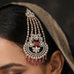 Grand Gold Polish Jhumar with Ornamental Floral Composition and Drops