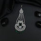 Grand Gold Polish Jhumar with Ornamental Floral Composition and Drops