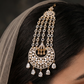 Artisan Gold Polish Jhumar with Layered Circular Motifs and Danglers