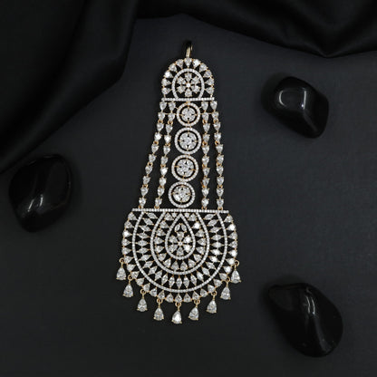 Jhumar with Concentric Halo Design and Decorative Drop Accents