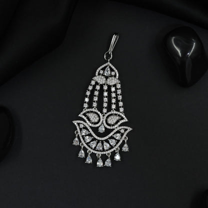 Regal Jhumar Featuring Layered Crescent Arrangement and Fringe Drops