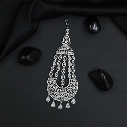 Designer Jhumar with Oval Motif Strands and Decorative Drops