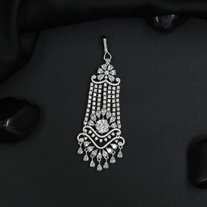 Statement Jhumar with Floral Accents and Decorative Fringe