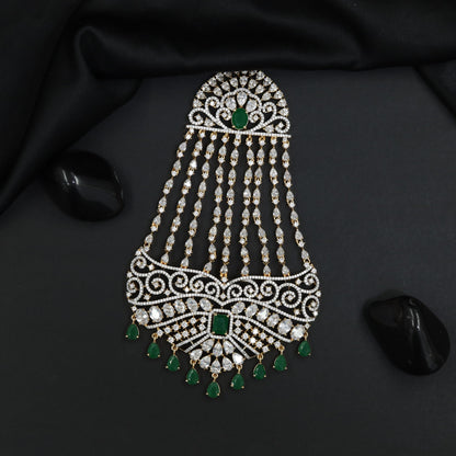Jhumar with Scrollwork Design and Cascading Tassel Strands