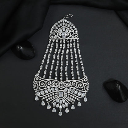 Jhumar with Scrollwork Design and Cascading Tassel Strands