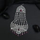 Jhumar with Scrollwork Design and Cascading Tassel Strands