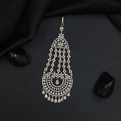 Rose Gold Jhumar Featuring Floral Cluster Detailing and Fringe