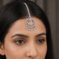 Rhodium Tikka with Circular Openwork Pendant