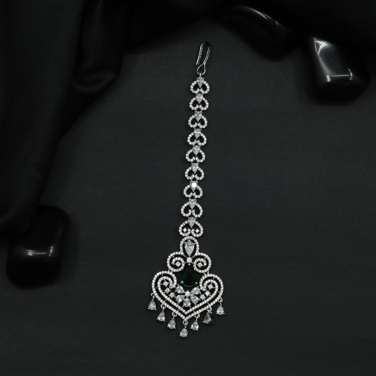 Tikka Featuring Heart Shaped Links and Decorative Pendant