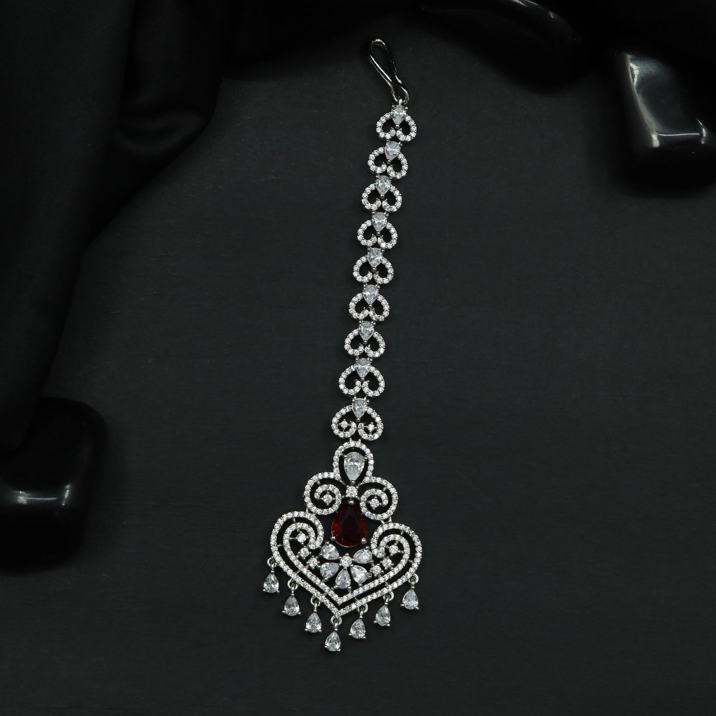 Tikka Featuring Heart Shaped Links and Decorative Pendant