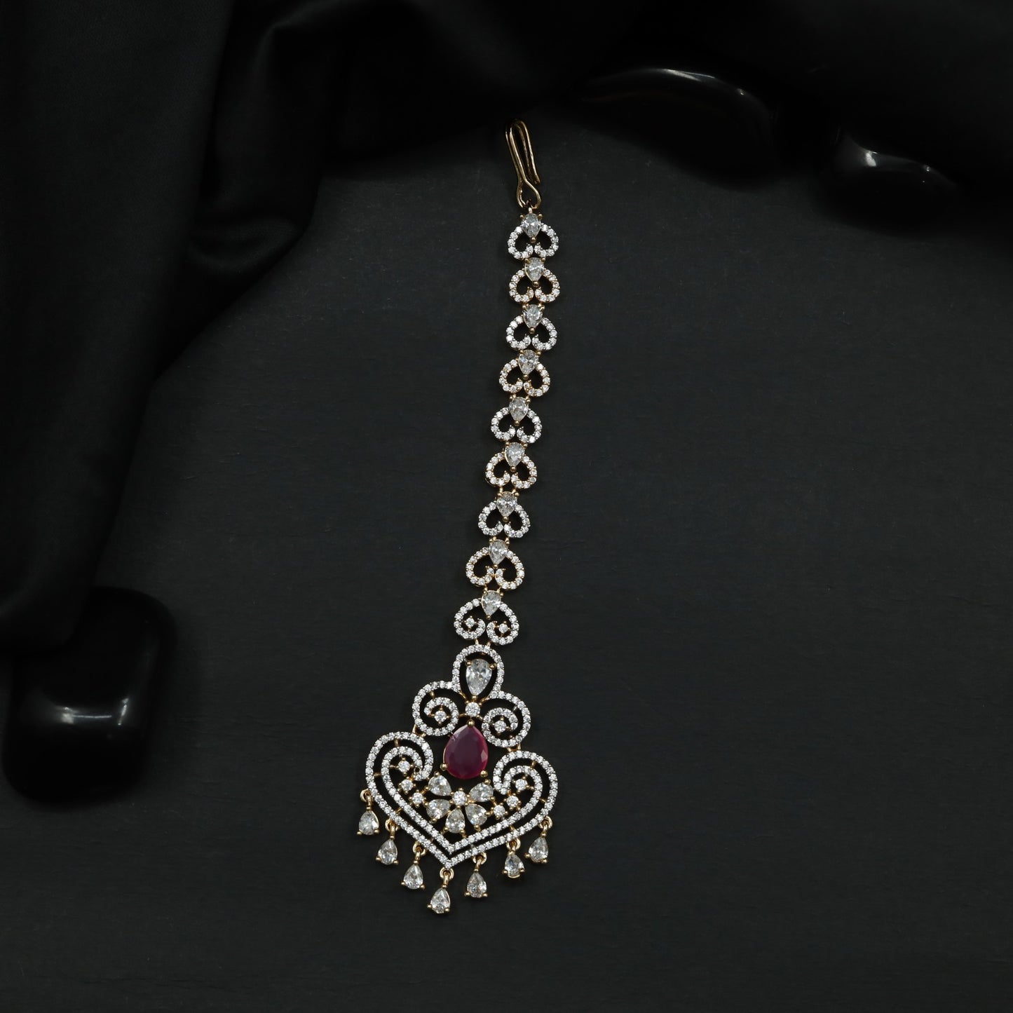 Tikka Featuring Heart Shaped Links and Decorative Pendant