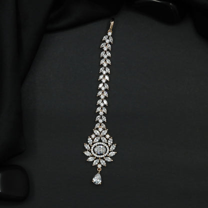 Floral Arrangement Tikka with Suspended Drop
