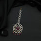 Tikka with Circular Floral Medallion and Drop Fringe