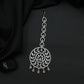 Tikka with Circular Floral Medallion and Drop Fringe