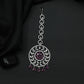 Tikka with Circular Floral Medallion and Drop Fringe