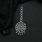 Tikka with Circular Floral Medallion and Drop Fringe