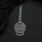 Tikka with Circular Floral Medallion and Drop Fringe