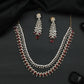 Necklace with Chevron Border and Double Row Design