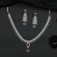 Contemporary Necklace with Angular Links and Pendant Accent