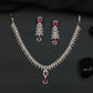 Contemporary Necklace with Angular Links and Pendant Accent