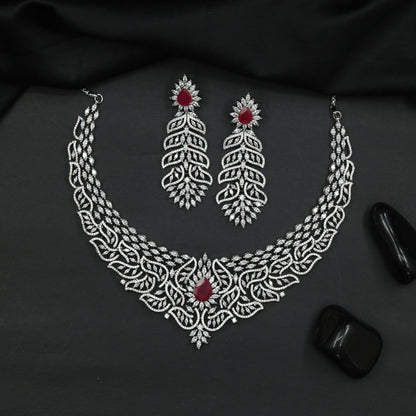 Botanical Inspired Necklace with Layered Openwork Design