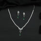Floral Cluster Necklace with Decorative Center Drop Accent