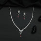 Floral Cluster Necklace with Decorative Center Drop Accent