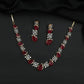 Necklace Featuring Alternating Floral Clusters and Pear Elements