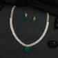 Statement Necklace with Baguette Links and Decorative Pendant