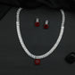 Statement Necklace with Baguette Links and Decorative Pendant
