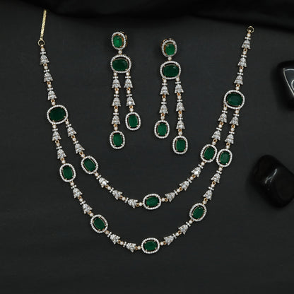 Necklace Featuring Double Row Link Arrangement