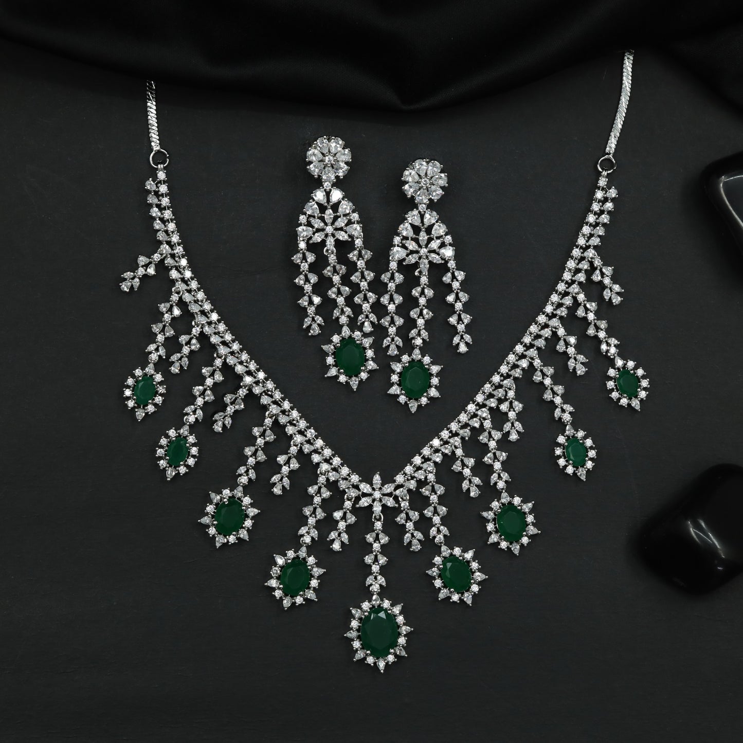 Necklace Featuring Branch Inspired Detailing and Drop Elements