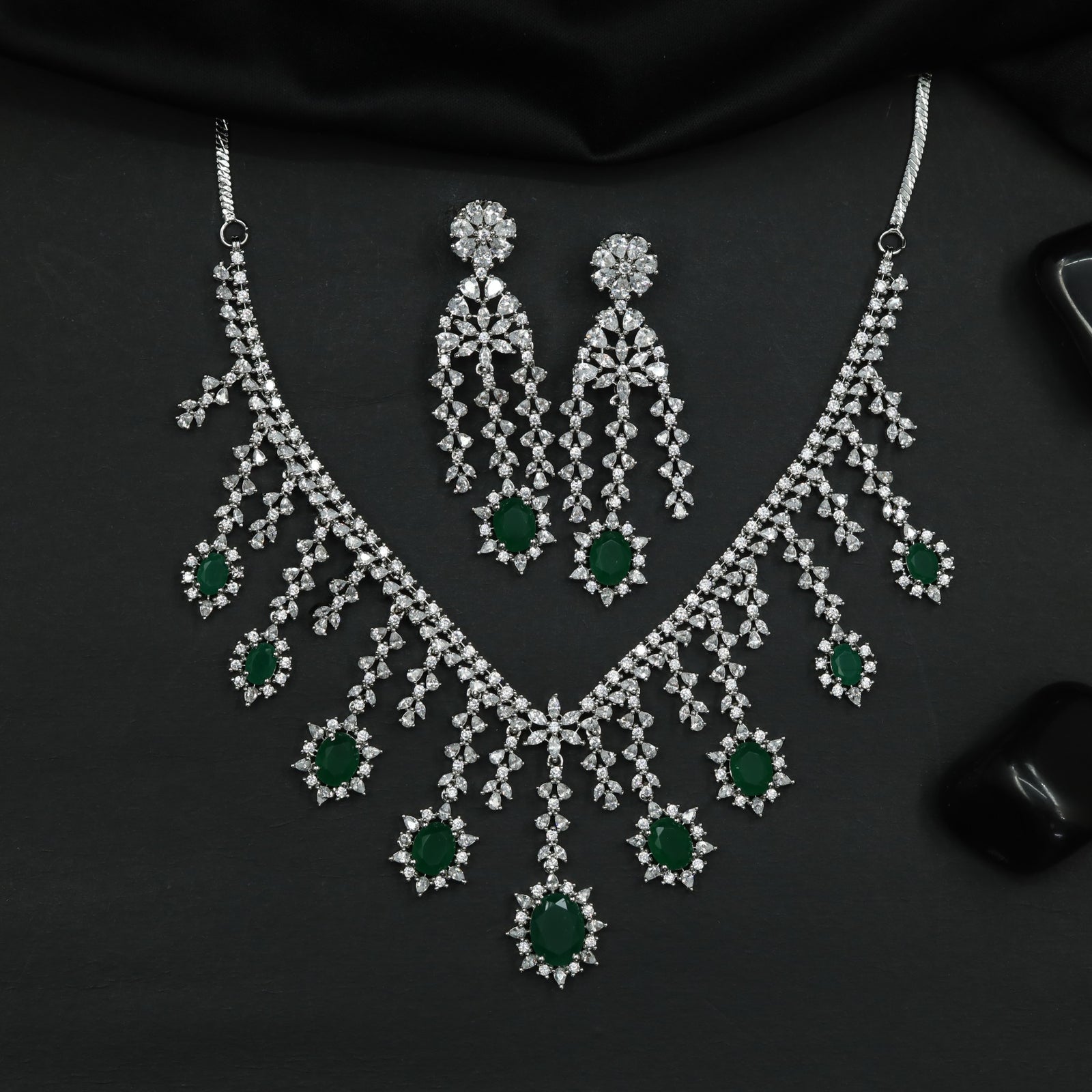 Necklace Featuring Branch Inspired Detailing and Drop Elements